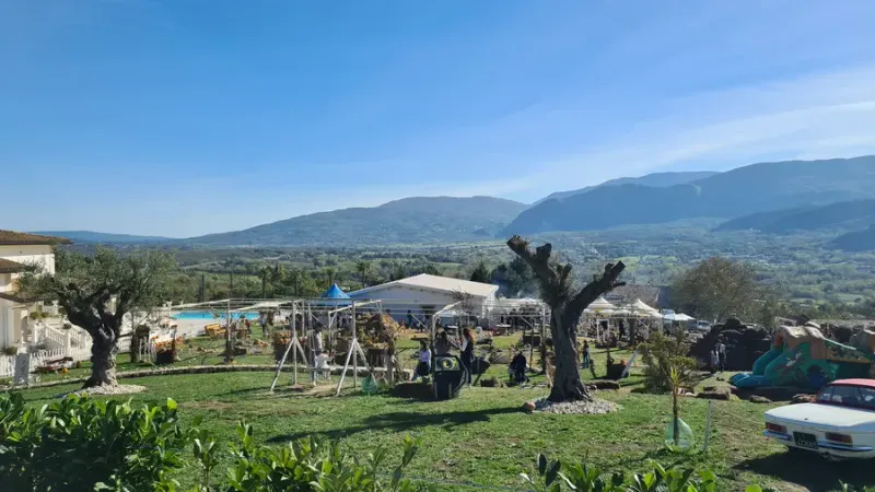 Panoramic view over Isernia and the Molise hills