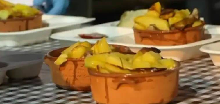 Potatoes and Meat under a cup